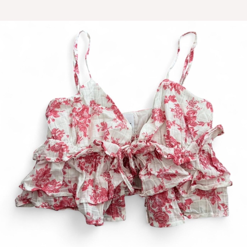 Floral Ruffle Women Top